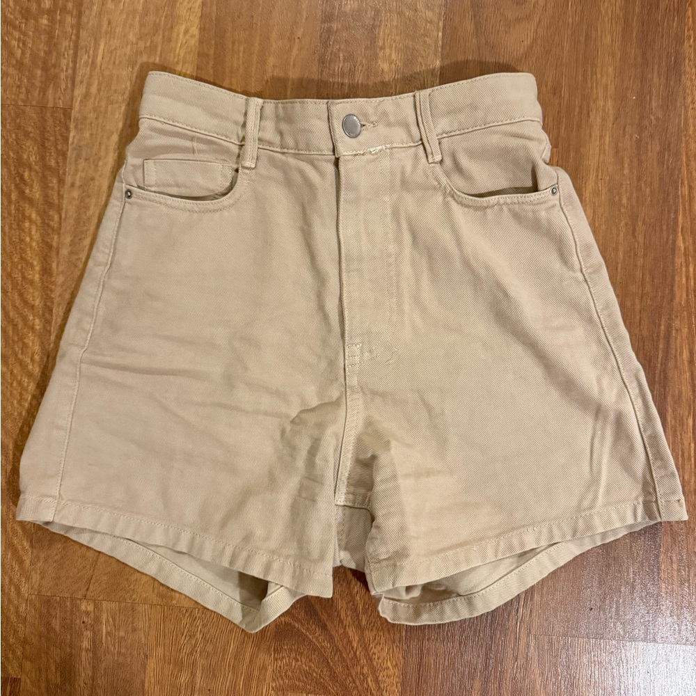Zara High Waist Tan Shorts